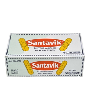 Santavik Yara Bandı 10x30'lu Paket santavik, ilkyardım bandı, yara bandı, kumaş yara bandı, yarabandı