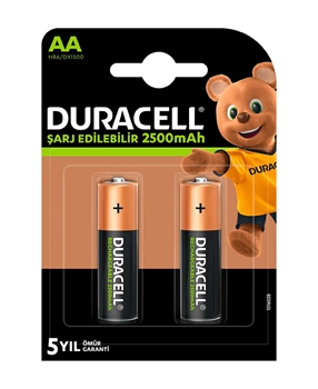 Duracell AA Recharge Turbo 2 with 2500 mAH Rechargeable Battery Picture of  Duracell AA Recharge Turbo 2 with 2500 mAH Rechargeable Battery