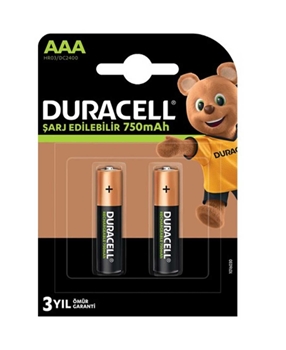 Duracell ReChargable Battery 2's AAA 750 mAh Picture of Duracell ReChargable Battery 2's AAA 750 mAh