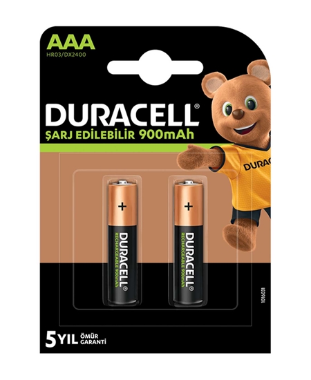 Picture of Duracell ReChargable Battery 2's AAA 900 mAh
