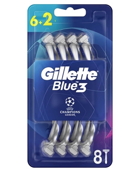 Gillette Blue3 Disposable Razor 6+2 Football Champions League Blister Pack Gillette, gilette, gilete, gilette, jilet, jilette, blu, blu3, blue 3, Blue3,gillette, blue3, blue 3, gillette blue 3, gillette blue 3 football, tıraş bıçağı, Gillette Blue3 football Tıraş Bıçağı satın al, Gillette Blue3 football Tıraş Bıçağı fiyat