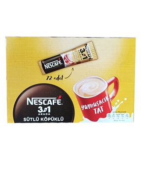 Nescafe 3 in 1 17.4 gr X 72's Pack Milk Foam Coffee Picture of Nescafe 3 in 1 17.4 gr X 72's Pack Milk Foam Coffee