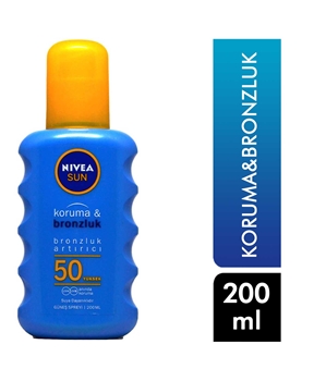 Nivea Sun Protect & Tan Sun Spray 200 Ml - 50 SPF  Picture of Nivea Sun Protect & Tan Sun Spray 200 Ml - 50 SPF