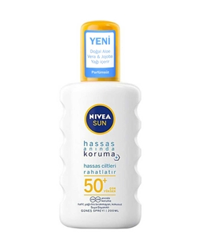 Nivea Sun Spray 200ml Sensitive 50+SPF Picture of Nivea Sun Spray 200ml Sensitive 50+SPF