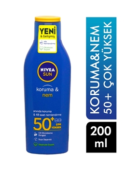 Nivea Sun Protect & Moisture, Sun Lotion 50 SPF 200 Ml Picture of Nivea Sun Protect & Moisture, Sun Lotion 50 SPF 200 Ml