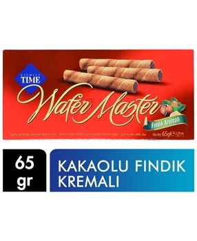 Cizmeci Time Wafer 65 g X 24 Pieces Package Wafer Master with Cocoa and Hazelnut Cream çizmeci time, gofret, kakaolu gofret, çikolata, çıtır gofret, gofret çeşitleri, gofret satın al, toptan gıda, gıda toptancısı, wafer master