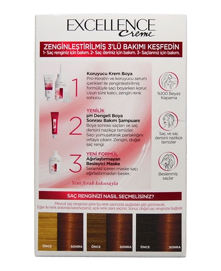 Picture of Loreal Excellence Set Saç Boyası Fındık Kahve No:6.41