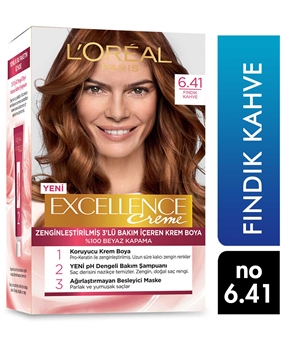 Loreal Excellence Set Saç Boyası Fındık Kahve No:6.41 Picture of Loreal Excellence Set Saç Boyası Fındık Kahve No:6.41