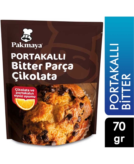 Picture of Pakmaya Parça Çikolata 70 gr Portakallı Bitter