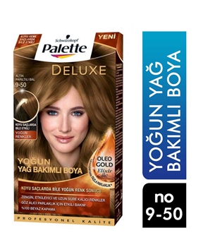 P-Palette Deluxe Altın Parıltılı Bal Oleo Gold 9-50 Tüp Krem Saç Boyası 50 ml Picture of P-Palette Deluxe Altın Parıltılı Bal Oleo Gold 9-50 Tüp Krem Saç Boyası 50 ml
