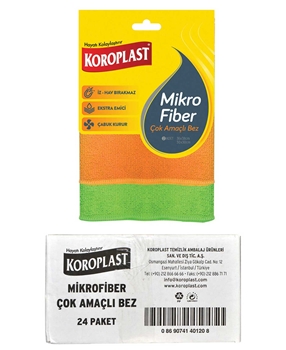 Koroplast Temizlik Bezi Mikrofiber 2'li Çok Amaçlı Picture of Koroplast Temizlik Bezi Mikrofiber 2'li Çok Amaçlı
