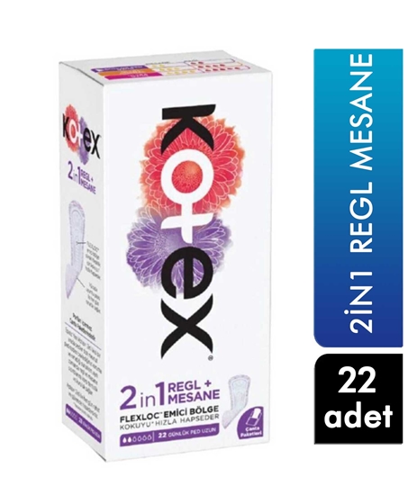Picture of KOTEX 2IN1 REGL+MESANE GÜNLÜK PED(22x16)