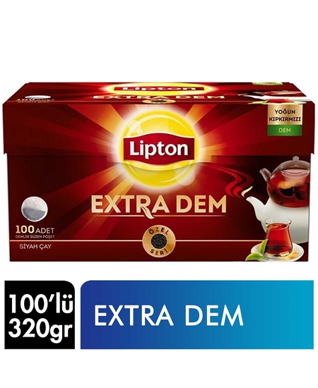 Picture of Lipton Demlik Poşet 100'lü Paket X 16'lı Koli Extra Dem