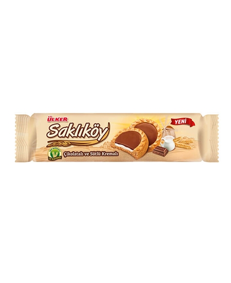 Picture of p- Ülker Saklıköy Bisküvi 100 gr X24'lü Paket Çikolatalı Sütlü
