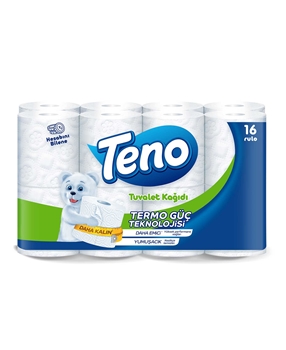 Teno Tuvalet Kağıdı 16'lı Teno uvalet Kağıdı 16'lı,havlu,el silme,el kurulama,yaprak,mendil,banyo araç gereçler,el silme,el havlu,mendil fiyatları,tuvalet kağıdı,el silme,hijyen,temizlik, fiyatları,toptan satın al,toptantr,toptan mağazacılık