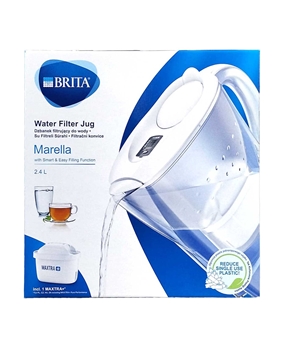 Brita Water Filter Jug Marella White XL 2,4LT Picture of Brita Water Filter Jug Marella White XL 2,4LT