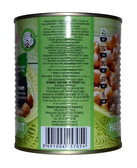 Picture of Yurt Haşlanmış Nohut 800 gr