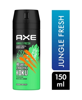 Axe Deodorant 150 ml Jungle Fresh axe, erkek deodorant, axe jungle fresh, toptan deodorant, toptan kozmetik, 150 ml deodorant