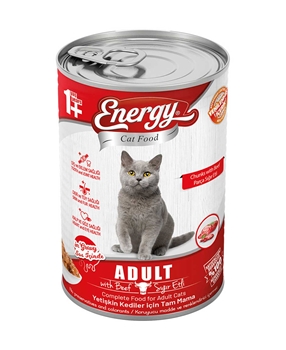 Energy Kedi Maması Islak 400 gr Sığır Etli Picture of Energy Kedi Maması Islak 400 gr Sığır Etli