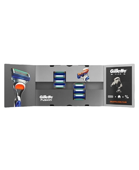 Gillette Fusion Refill Blade 8's Cardboard Picture of Gillette Fusion Refill Blade 8's Cardboard