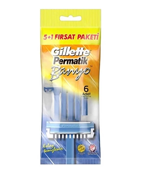 Gillette Permatik Bath Razor 6 Pack Picture of Gillette Permatik Bath Razor 6 Pack