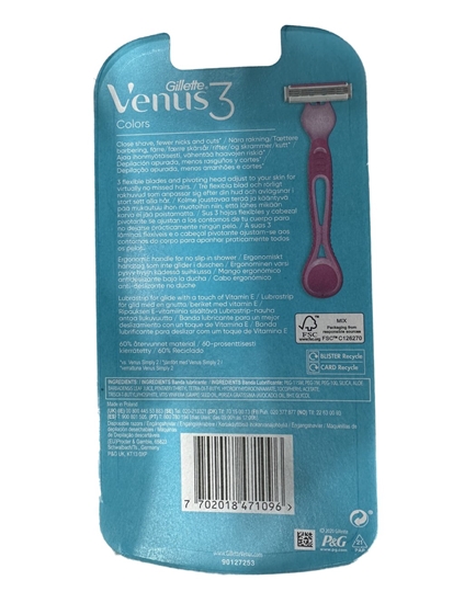 Picture of Gillette Venus3 Colors Disposable Blister 4’s