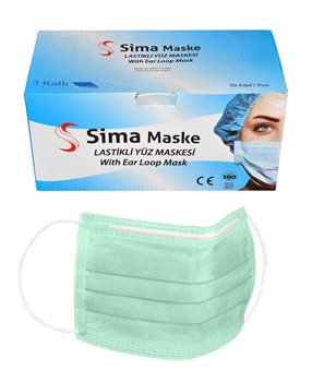 3 Layer Strings Sima Mask 50 Packs Pistachio Green Picture of 3 Layer Strings Sima Mask 50 Packs Pistachio Green