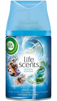 P-Airwick Freshmatic Turkuaz Sular Yedek Sprey Airwick, Freshmatic, turkuaz sular, Yedek, turquoise oasis, refill, fm, freşmatik, airwick yedeği, taptaze kokular, bahar kokuları, frezya, yasemin, life scents, değişen kokular, fresh koku, oda ferahlatıcı, kötü kokuları giderir, room scent