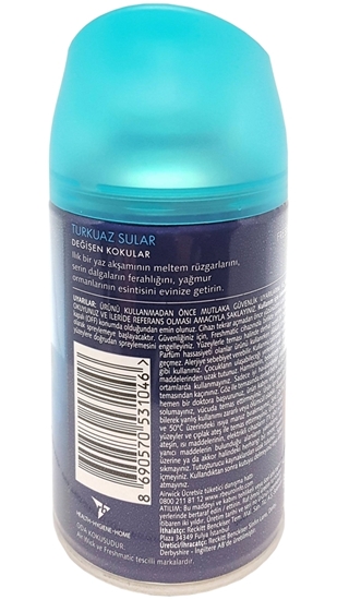 Airwick, Freshmatic, turkuaz sular, Yedek, turquoise oasis, refill, fm, freşmatik, airwick yedeği, taptaze kokular, bahar kokuları, frezya, yasemin, life scents, değişen kokular, fresh koku, oda ferahlatıcı, kötü kokuları giderir, room scent