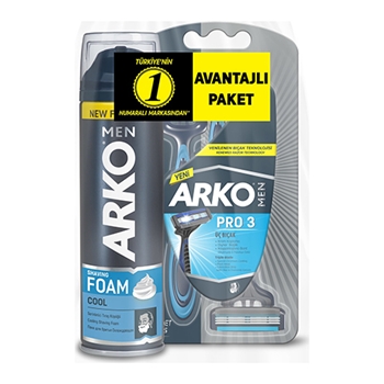 Arko Tıraş Köpüğü 200 ml + 3 X Pro3 Tıraş Bıçağı arko, tıraş köpüğü, tıraş bıçağı, arko tıraş bıçakları, tıraş bıçağı satın al, tıraş köpüğü satın al, tıraş ürünleri, tıraş takımı