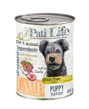 Pati Life Yavru Köpek Maması Kuzu Etli Konserve 415 g Picture of Pati Life Yavru Köpek Maması Kuzu Etli Konserve 415 g
