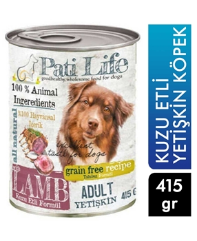 Pati Life Köpek Maması Kuzu Etli Konserve 415 g Picture of Pati Life Köpek Maması Kuzu Etli Konserve 415 g