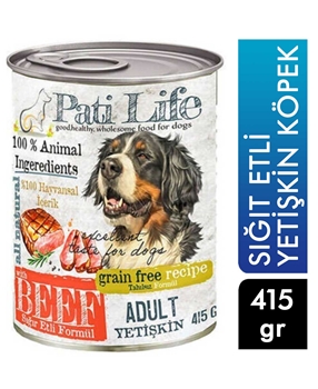 Pati Life Köpek Maması Sığır Etli Konserve 415 g Picture of Pati Life Köpek Maması Sığır Etli Konserve 415 g