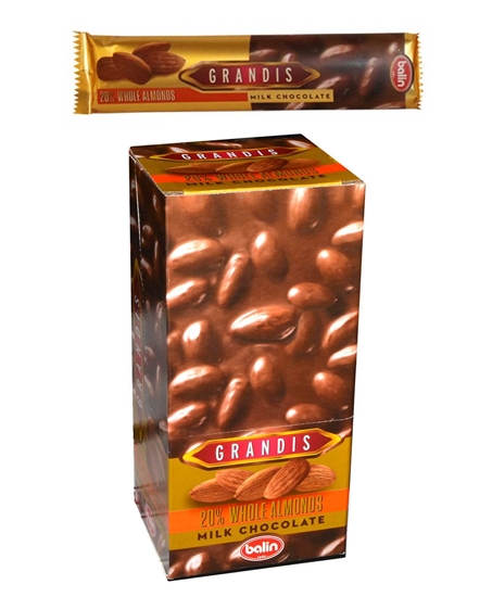 Picture of Balin Grandis Bütün Bademli Sütlü Çikolata 80 g X 12'li Paket