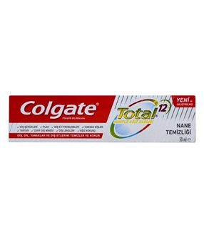 Colgate Diş Macunu 50 ml Total Nane Temizliği colgate, colgate total, colgate diş macunu, diş macunu, diş macunu fiyatları, diş macunu satın al, naneli diş macunu, mentollü diş macunu