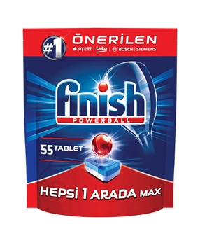 Finish Powerball Washing Machine Tabs 55's - All in One Picture of Finish Powerball Washing Machine Tabs 55's - All in One