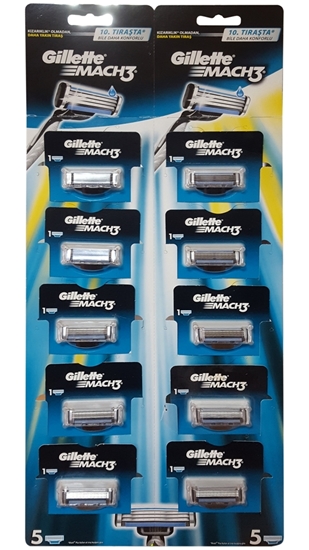 Picture of P-Gillette Mach3 Cartela Refill Razor Blade 10's