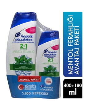 Head&Shoulders Shampoo 400 +  180 ml 2's Menthol Picture of Head&Shoulders Shampoo 400 +  180 ml 2's Menthol
