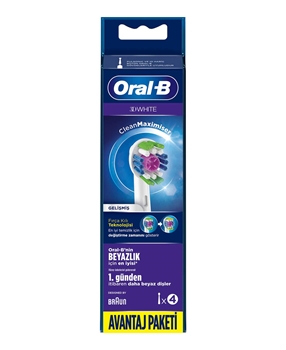 Oral-B Şarjlı Diş Fırçası Yedek Başlık 4'lü 3DW Picture of Oral-B Şarjlı Diş Fırçası Yedek Başlık 4'lü 3DW