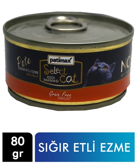 Picture of Patimax Kedi Maması 80 gr Sığır Etli Ezme