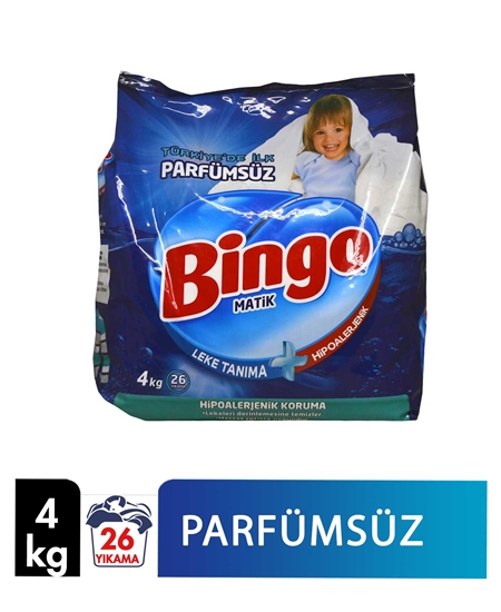Picture of  Bingo Matic Laundry Powder Detergent 4 Kg Unscented