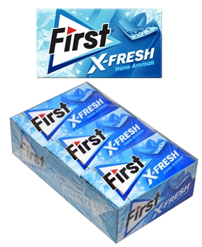 First X-Fresh Sakız 27 gr x 12'li Paket Keskin Nane Aromalı first, first sakız, first naneli sakız, naneli sakız, sakız