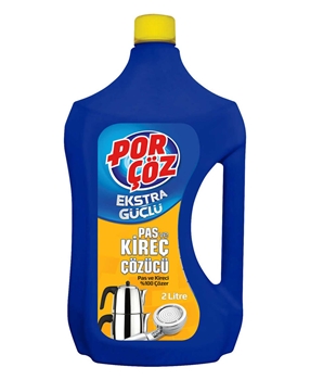 Porçöz Pas ve Kireç Çözücü 2 lt porçöz, kireç çözücü, kireç sökücü, pas çözücü, pas sökücü, kir sökücü, kir çözücü, banyo temizleyici, yüzey temizleyici, porçöz satın al, porçöz fiyatları, toptan porçöz, toptan temzlik malzemeleri, toptan temizlik ürünleri