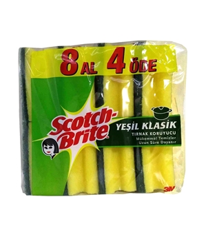 Scotch Brite Tırnak Koruyuculu Bulaşık Süngeri 8'li scotch brite, scotch brite bulaşık süngeri, bulaşık süngeri