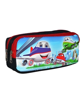 ALC Pencil Case Double Zip Male Airplane alc, kalem kutusu, kalemkutusu, kalem çantası, okul kalem kutusu, erkek kalem kutusu, erkekler için kalem kutusu, uçaklı kalem kutusu, okul alışverişi, kırtasiye ürünleri, toptan kırtasiye