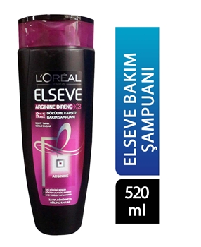 Elseve Shampoo 520 Ml 2in1  - Anti Hair Loss Arginine Picture of Elseve Shampoo 520 Ml 2in1  - Anti Hair Loss Arginine