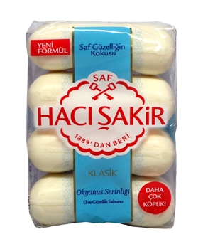 Hacı Şakir El ve Güzellik Sabunu 4x70 gr Okyanus Serinliği hacı şakir, hacı şakir sabun, hacı şakir el sabunu, el sabunu