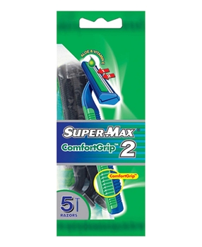 SuperMax Tıraş Bıçağı 5'li Poşet ComfortGrip2 supermax, tıraş, jilet, tıraş bıçağı, kullan at tıraş bıçağı, tıraş bıçağı fiyatları, tıraş bıçağı satın al, toptan tıraş bıçağı
