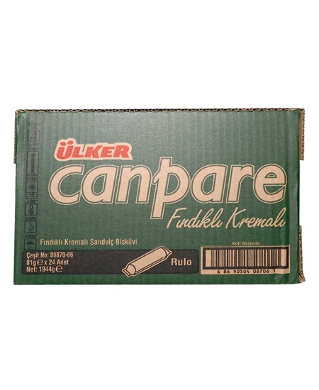 Picture of ÜLKER CANPARE FINDIK KREMALI BİSKÜVİ 81GR 24 LÜ