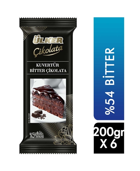Picture of ÜLKER KUVERTÜR %54 BITTER TABLET 200GR 6
